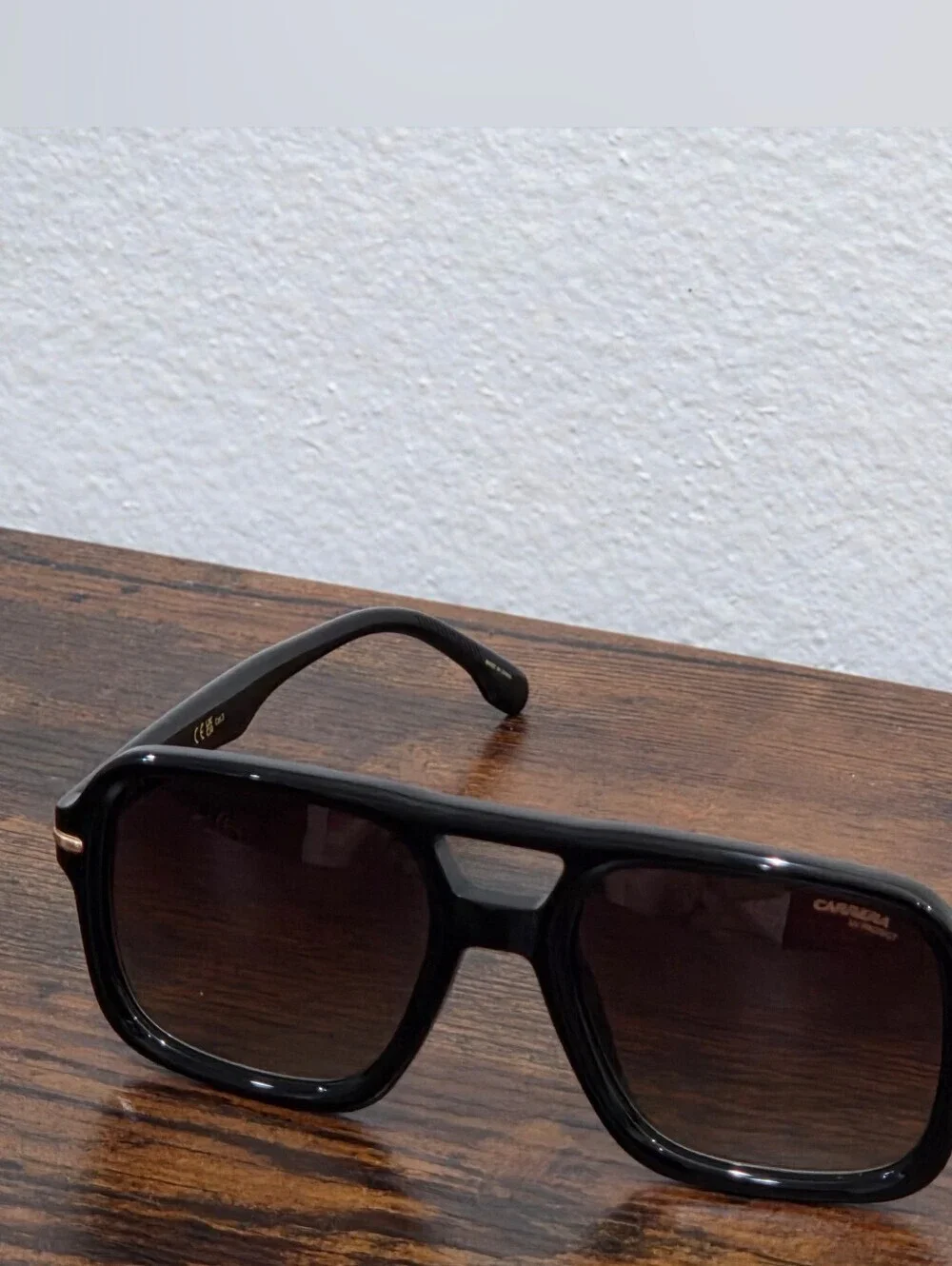 Carrera 317/S 807/HA Black/ Brown Squared Aviator Sunglasses